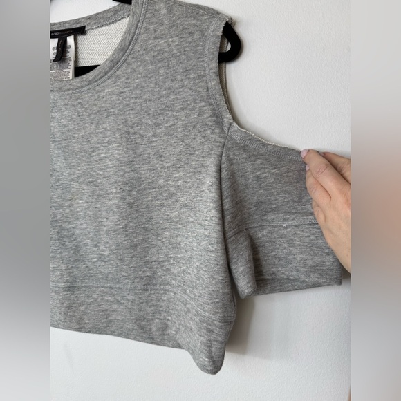 BCBGMaxAzria Gray Cropped Cut Out The Top - Picture 13 of 16